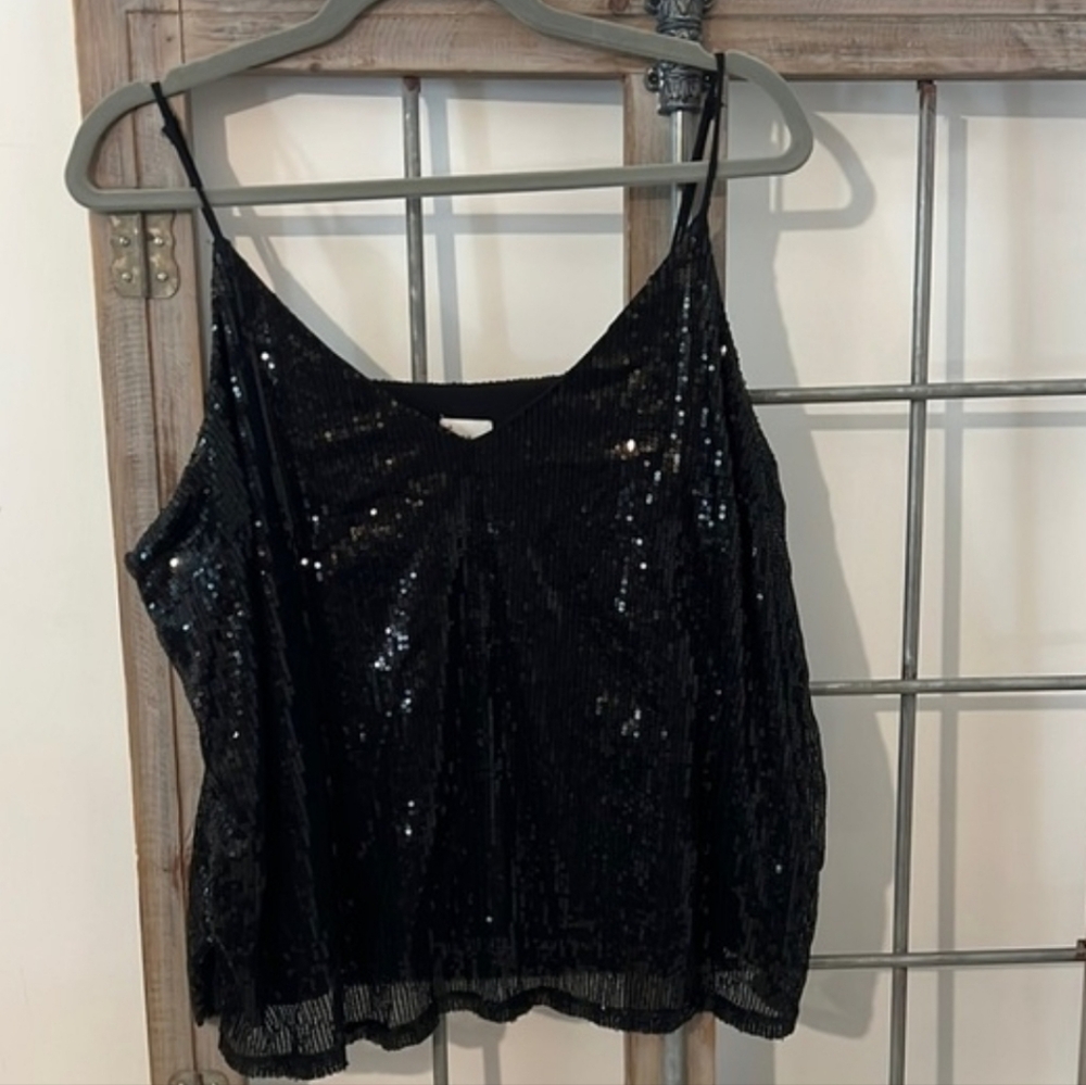 Sequins Women's Black Cami